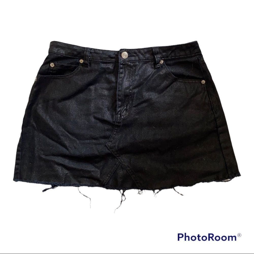 Signature 8 Black Denim Skirt